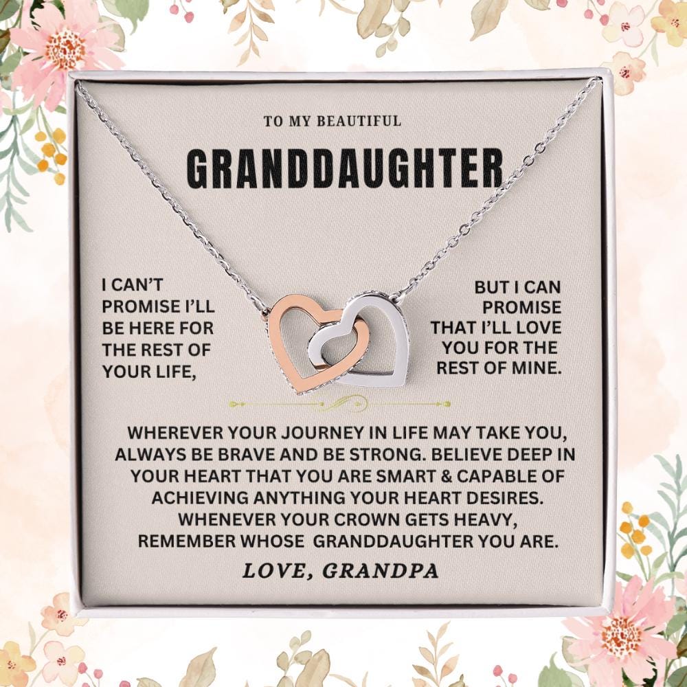 ShiQiao Spl Gift For Grandma Granddaughter Heart Pendant Necklace