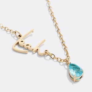 Personalized Birthstone Name Necklace: Custom Jewelry Gift