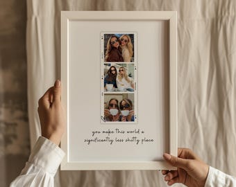 Regalo di compleanno o di Natale per la migliore amica, regalo unico per la migliore amica, decorazione murale personalizzata, poster Polaroid con foto, regalo perfetto per la migliore amica