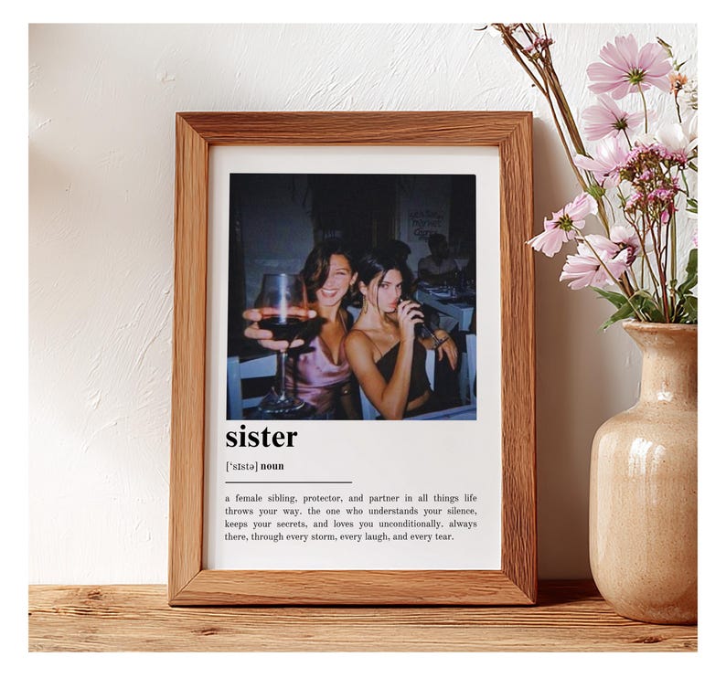 Personalized Sister Definition Print, Custom Sister Gift, Birthday Gift ...