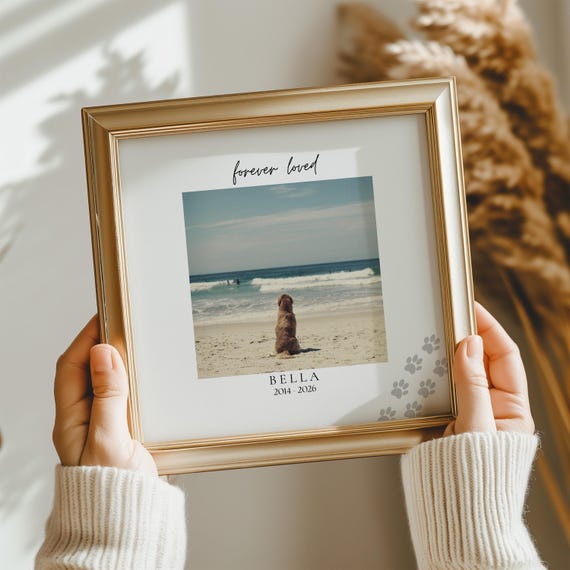 Personalized Dog Memorial Photo Frame, Pet Loss Keepsake Remembrance Gift For Dog Mom Dad Bereavement Gift, Dog Loss Pet Memory Gifts