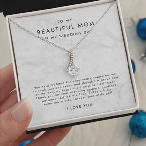 Mother of the Bride Gift from Daughter Mother of the Bride Necklace from Bride Eternity Necklace Mom of Bride Gift To Mom from Bride