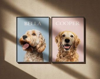 Custom Pet Portrait: Personalized Dog Art, Unique Animal Drawing