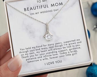 Mother of the Bride Gift from Daughter Mother of the Bride Necklace from Bride Eternity Necklace Mom of Bride Gift To Mom from Bride