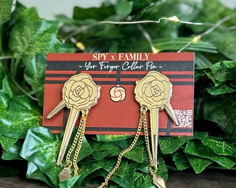 Rose Thorn Princess Collar Chained Pins