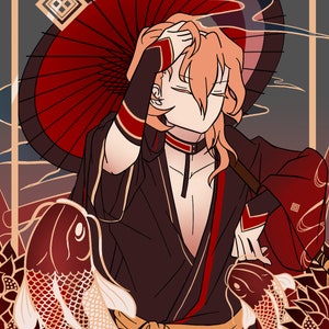 Bungo Stray Dogs Chuuya Gold Foiled Print
