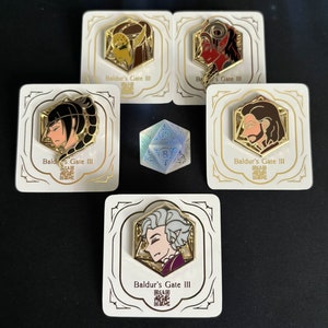 Baldur's Gate 3 W20 Charakter Emaille Pins