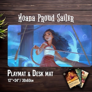 Moana fier sailer - Tapis de jeu avec options de zone - Lorcana TCG