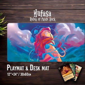 Mufasa Ruler of Pride Rock - Jeu de cartes Lorcana avec option de zone - Tapis de bureau