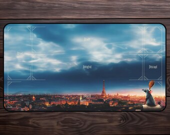 Playmat Ratatouille - Lorcana card game with grid - Desk Mat