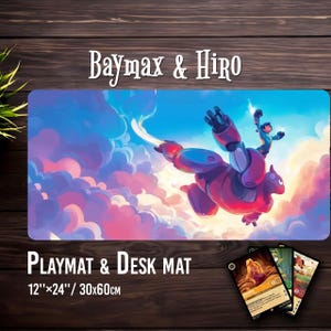 Baymax & Hiro - Big Hero - Lorcana Kartenspiel mit Zone-Option - Schreibtischunterlage