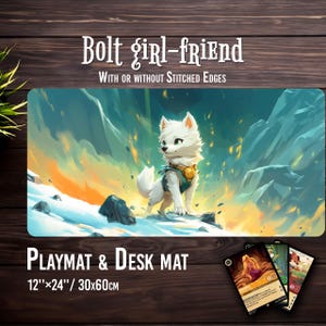 Bolt Girl-Friend - Lorcana grote bureauonderlegger met of zonder gestikte randen - 30 x 60 cm
