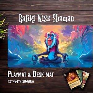 Rafiki Wise Shaman - Jogo de cartas Lorcana com opção de zona - Tapete de mesa