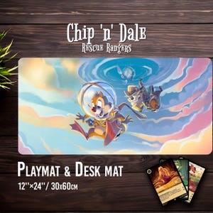 Chip'n'Dale the Rescue Rangers - Juego de cartas de Lorcana con opción de zona - Alfombrilla de escritorio