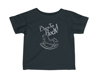 T-shirt en jersey fin pour bébé Born To Rock