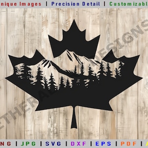 Ahornblatt Kunst SVG | Kunst der Kanadier | Cricut Cut-Datei | CNC-DXF | Digitale Clipart| Vektordateien | Wandkunst | Vinyl Aufkleber