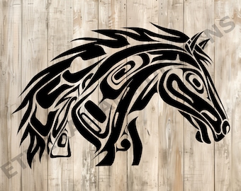 Horse SVG | Native Art Clipart, Cut File (Digital Download)