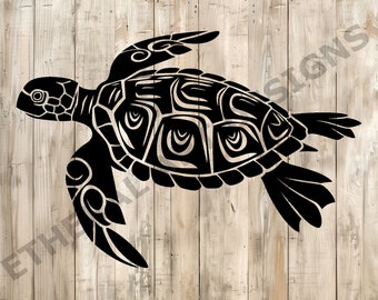 Inuit Turtle SVG | Alaskan Native Art, Cricut Cut File (Digital)