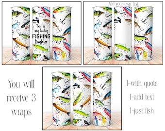 Fishing 20 oz Skinny Tumbler Wraps, Digital Download, Sublimation png, Seamless Design, Gift for Him
