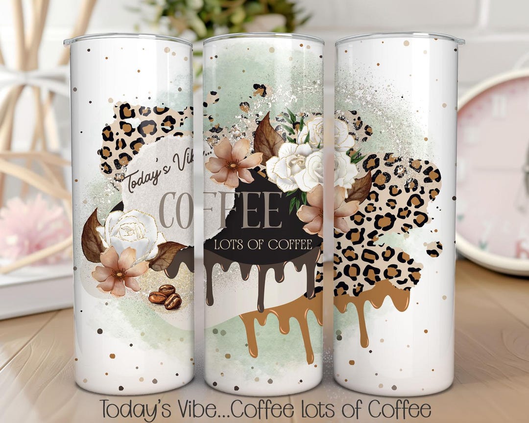 Coffee Lovers 20 Oz Skinny Tumbler Wrap, Digital Download, Sublimation ...