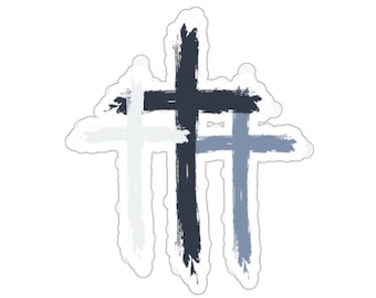 Christian Faith Sticker Three Crosses Jesus Sticker Bible Journaling stickers Christian gifts Water bottle sticker laptop sticker notebook