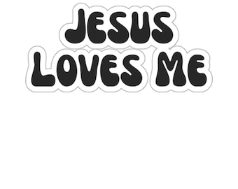 Christian Faith Sticker Jesus Loves Me Jesus Sticker Bible Journaling stickers Christian gifts Water bottle sticker laptop sticker notebook