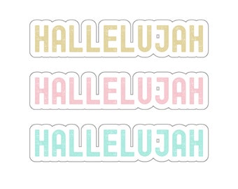 Christian Faith Sticker Hallelujah Jesus Sticker for Bible Journaling stickers Christian gifts Water bottle sticker laptop sticker notebook