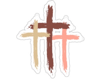 Christian Faith Sticker Three Crosses Jesus Sticker Bible Journaling stickers Christian gifts Water bottle sticker laptop sticker notebook