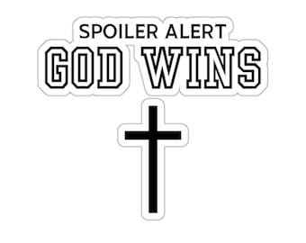 Christian Faith Sticker God Wins Jesus Sticker for Bible Journaling stickers Christian gifts Water bottle sticker laptop sticker notebook