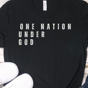 One Nation Under God Christian tshirt Jesus Shirt Bible Verse Christian Gift Faith shirt Unisex tee Christian Man of God Christian Men Gift