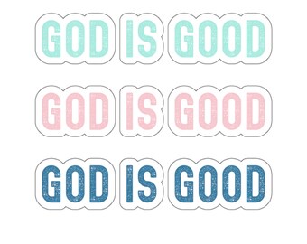 Christian Faith Sticker God is Good Jesus Sticker for Bible Journaling stickers Christian gift Water bottle sticker laptop sticker notebook