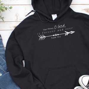 Psalms hoodie Christian clothes Bible verse Jesus lover gift Christian gift aesthetic Christian streetwear Psalms 45 Bible quote Church wear