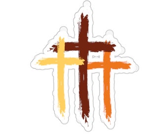Christian Faith Sticker Three Crosses Jesus Sticker Bible Journaling stickers Christian gifts Water bottle sticker laptop sticker notebook