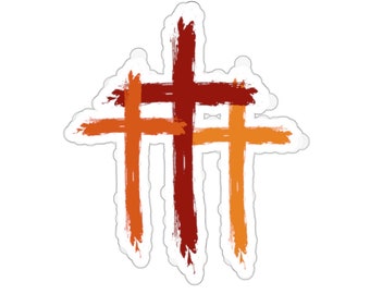 Christian Faith Sticker Three Crosses Jesus Sticker Bible Journaling stickers Christian gifts Water bottle sticker laptop sticker notebook