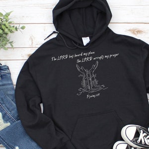 Psalms hoodie Christian clothes Bible verse Jesus lover gift Christian gift aesthetic Christian streetwear Psalms 6 Bible quote Church wear