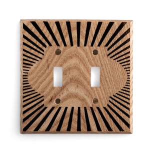 Customizable Ash Light Switch Plate Cover For Wall Art Natural Wood Electrical Outlet Plate Cover Wood Light switch or Outlet Cover