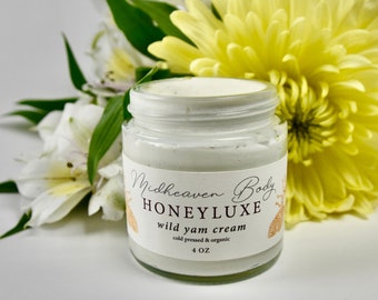 Organic Wild Yam Cream - Balancing Butter - Whipped Salve - Small Batch Herbal Support Infused Vitex,  Chaste Berry