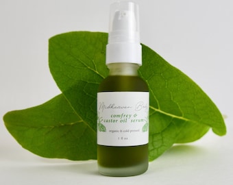 Suero orgánico de aceite de consuelda: Infusión de cardo y aceite de ricino (30 ml)