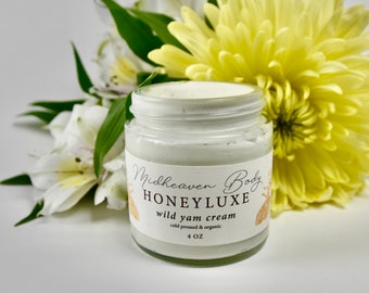 Biologische Wild Yam Cream -Balancing Butter- Natuurlijke hormonale ondersteuning voor vrouwen - Handgemaakte kleine batch biologische kruidengeïnfundeerde body butter