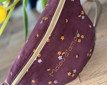 Bum bag with embroidery: 100% Customizable