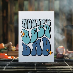 Tarjeta de felicitación del mejor papá del mundo para imprimir del Día del Padre