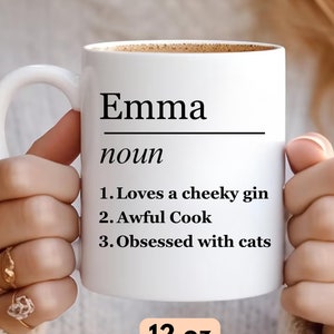 Personalized Name Definition Mug Presents For Mom Dad Birthday Christmas Mothers Fathers Day Personalized Coffee Mug Gift Custom Mug