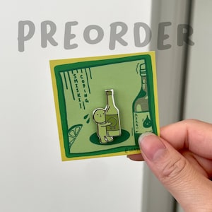 PREORDER: Little Green Man Enamel Pin - GLOWS