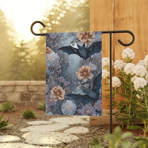 Halloween Bat Garden Flag, Fall Garden Flag, Gothic Garden Flag, Gift for Goth, Gothic Gift, Gothic Halloween