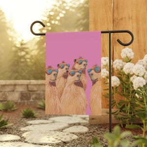Capybara Garden Flag, Capybara Gifts, Animal Flags, Pop Art Flags, Garden Gifts