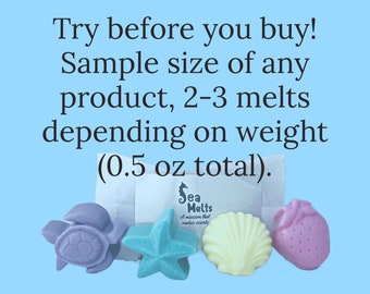 STRONG SCENT | Ocean and beach inspired wax melts | Plastic-free packaging |  Extra scented | Hand-poured | Tropical scents and shapes |