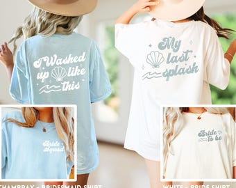 Despedida de soltera en la playa, regalos para despedida de soltera en la playa, despedida de soltera "Último chapuzón", camisetas para despedida de soltera en la playa, despedida de soltera en Miami, novia en la playa