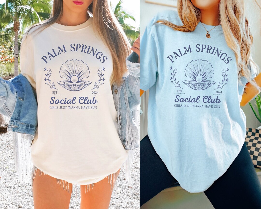 Spring Shrts Bachelorette Palm Springs Shell Shirts, Beach Bachelorette Party Tee ...
