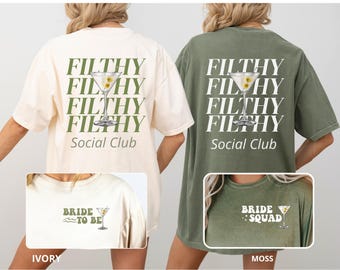 Filthy Martini Shirt, Dirty Martini Lover Gift, Bachelorette Party Shirt, Martini Shirt, Tini Time Shirt Preppy, Gift for Her