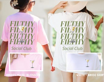 Filthy Martini Shirt, Dirty Martini Lover Gift, Bachelorette Party Shirt, Martini Shirt, Tini Time Shirt Preppy, Gift for Her